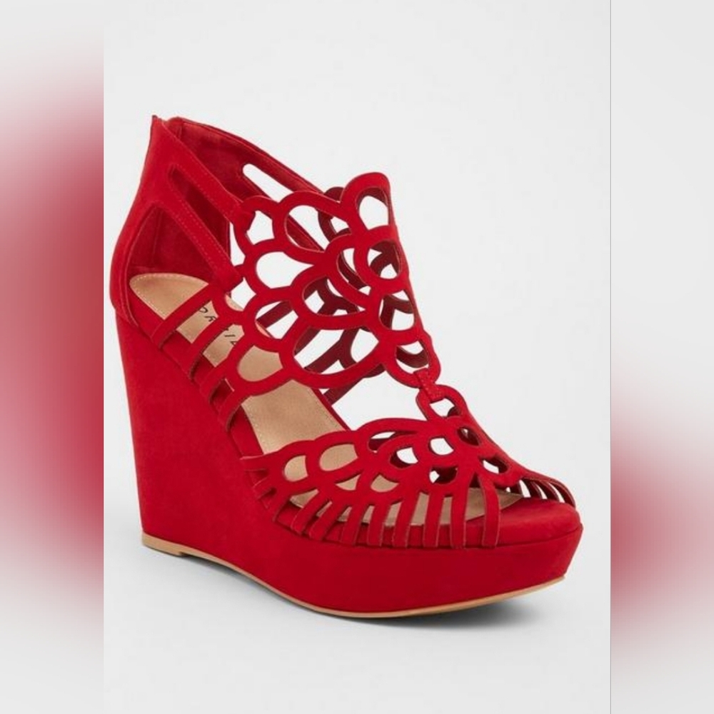 Red Torrid Cutout Platform Wedges